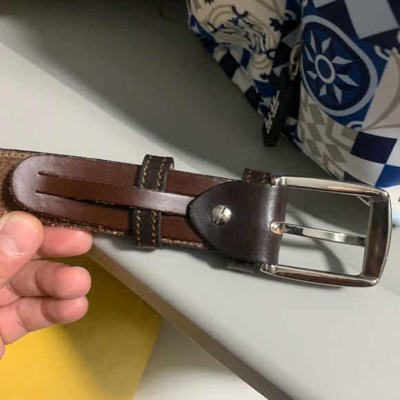 Genuine Black Leather Belt from Spain 46” - Picture 6 of 7